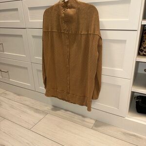 We The Free Tan Ribbed Sweater